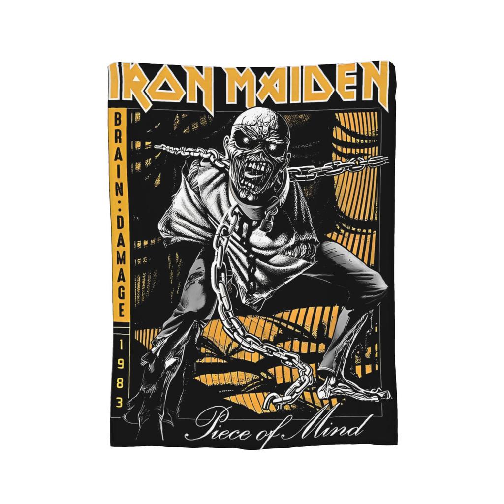 The Son Skeleton 7th Horn I-Iron M-Maidens Blankets Heavy Metal Wool Throw Blankets Summer Air Conditioning Portable Bedspread