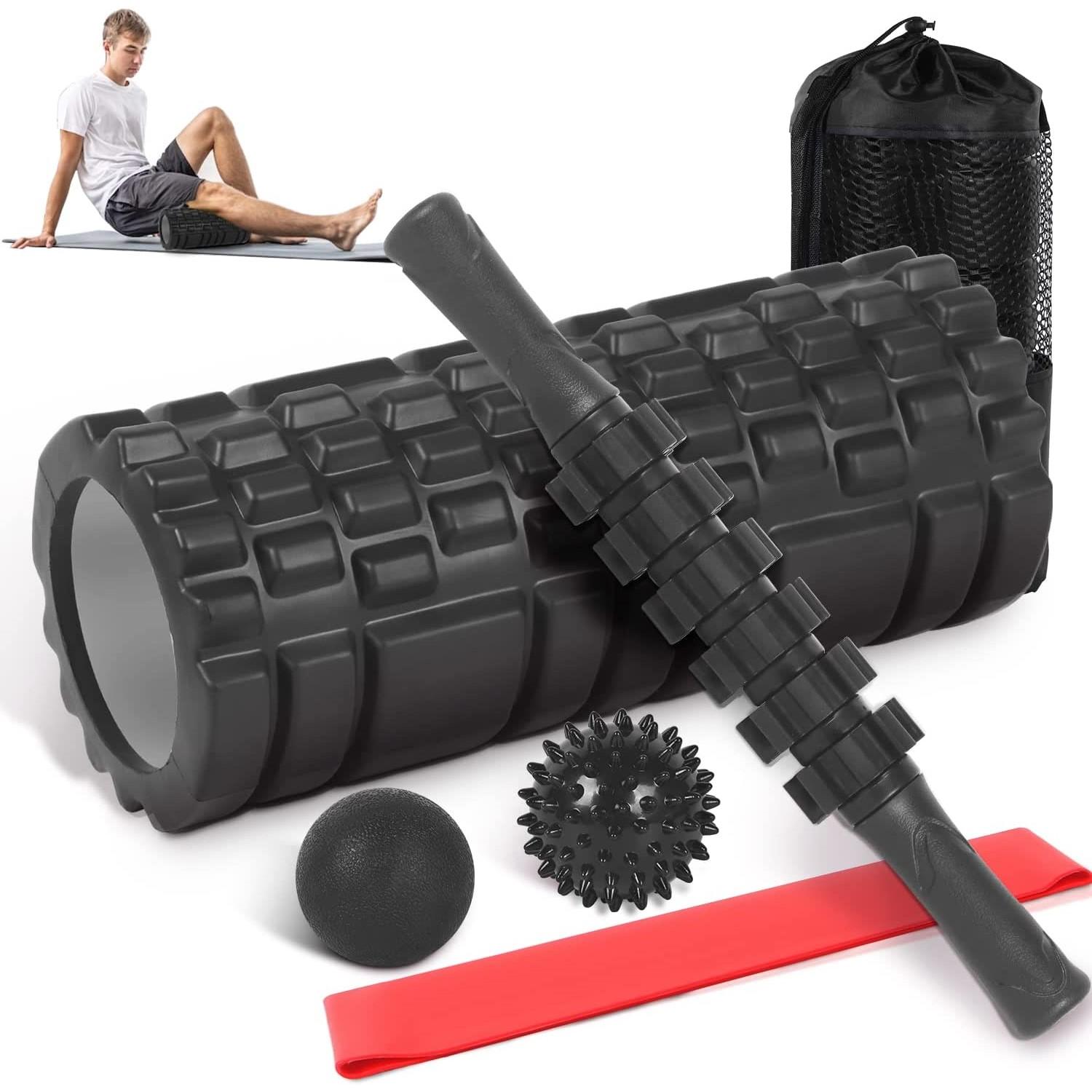 Rouleau De Massage En Mousse Haute Densité 45x15cm - Pour Dos, Jambes, Récupération Sportive Et Mobilité