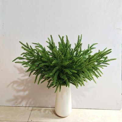 Christmas Simulation Pine Needles Single Soft Rubber Pine Needles Home Green Plant Plug-In Decoration Artificial Hand Roll Soft Rubber Pine Needles