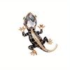 New Luxury Crystal Rhinestone Lizard Brooches for Women Men Creative Fashion Animal Pins Accessories Shining Jewelry Good Gift