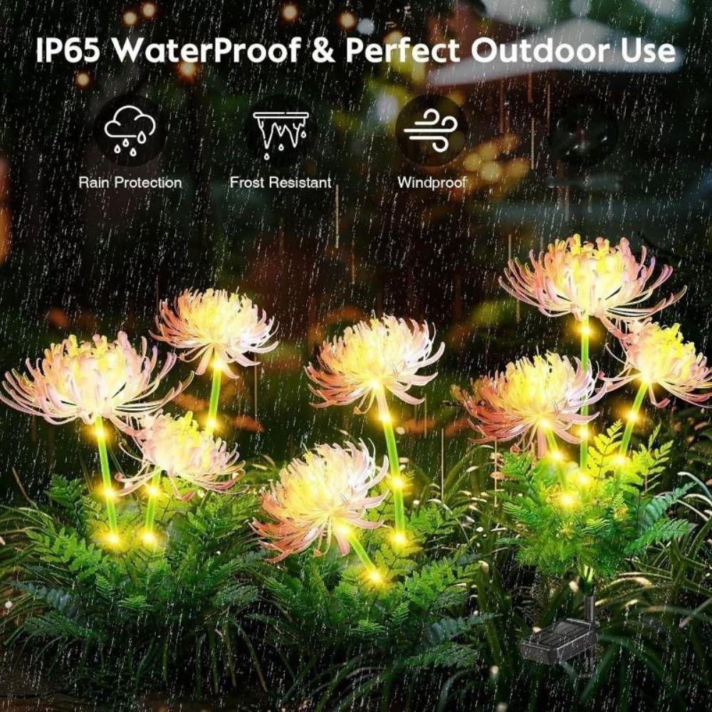 New Outdoor Solar LED Lights Waterproof Glowing Flowers Lawn Light Atmosphere Lights Camping Terrace Yard