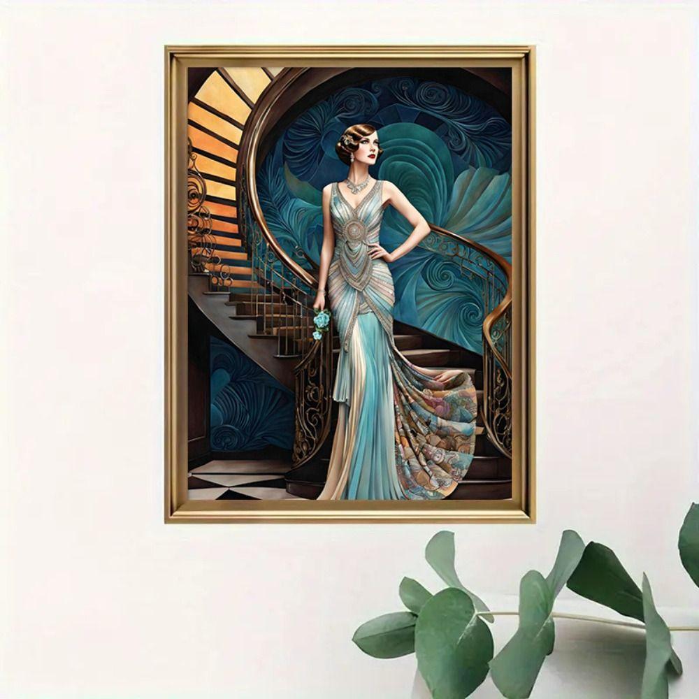 Vintage Art Nouveau Woman Tin Sign Retro Metal Panel Home Bar Cafe Decor
