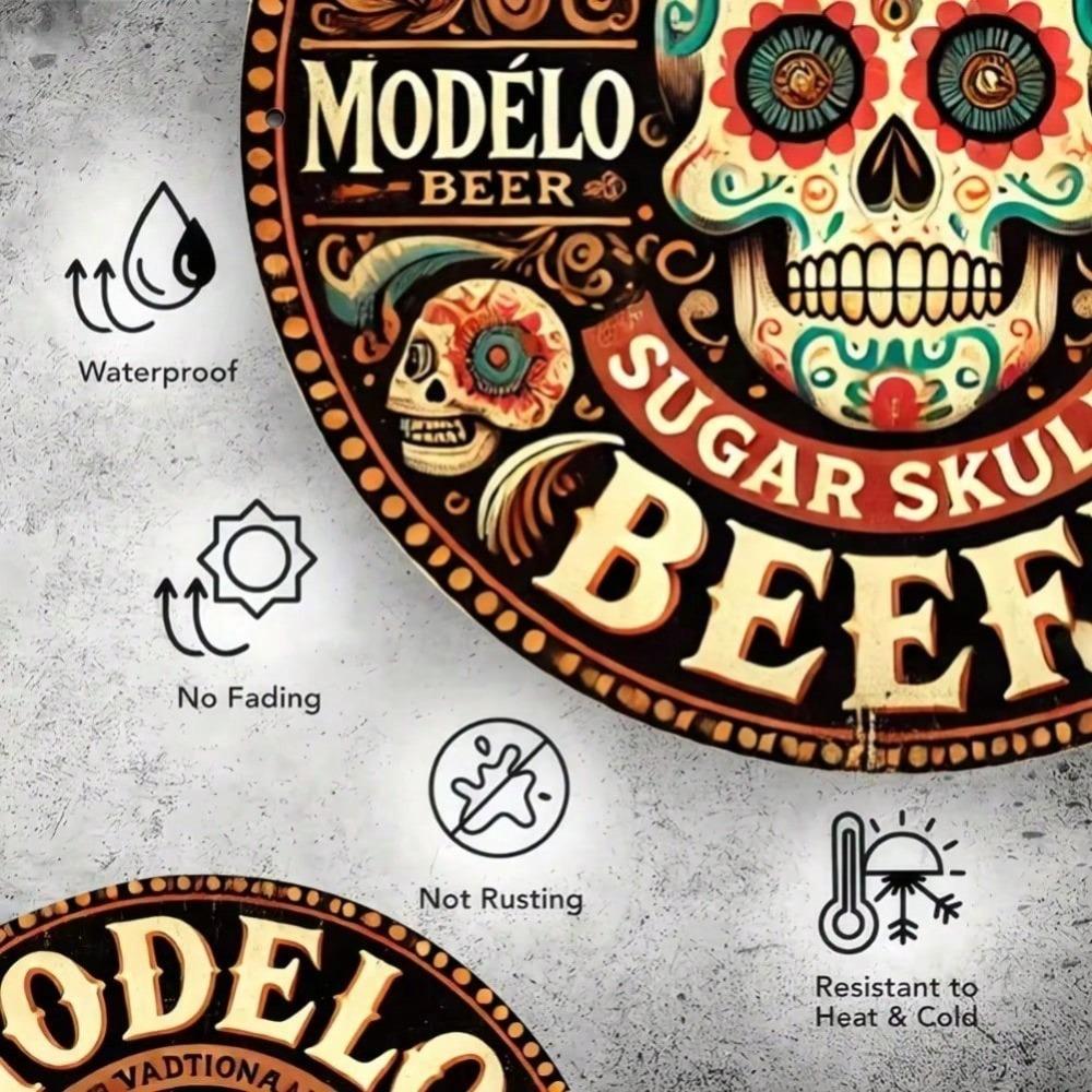 Functional Sugar Beer Sign Vintage Aluminum Bottle Opener Wall Decor