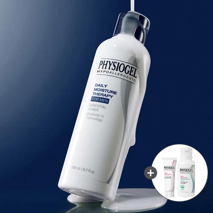 [Physiogel]_DMT For Men Essential Toner 200ml + Red Soothing Cica Cream 10ml + Cica Balance Toner 50ml