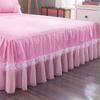 3pcs Summer Lace Solid Color Bed Skirt Transparent Gauze Skirt Hem Cotton Bed Cover Environmentally Friendly Comfortable Bedding