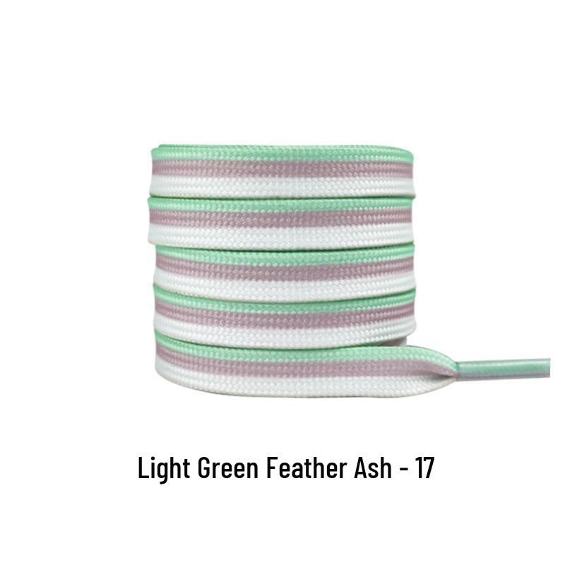Three-Color Patchwork Macaron Shoelaces for Canvas, White Shoes - AJ1, AF1, Dunk
