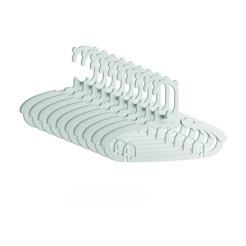 10Pcs Baby Clothes Hangers Adjustable Baby Kids Hangers Stackable Plastic Children's Hangers Suitable for Nursery