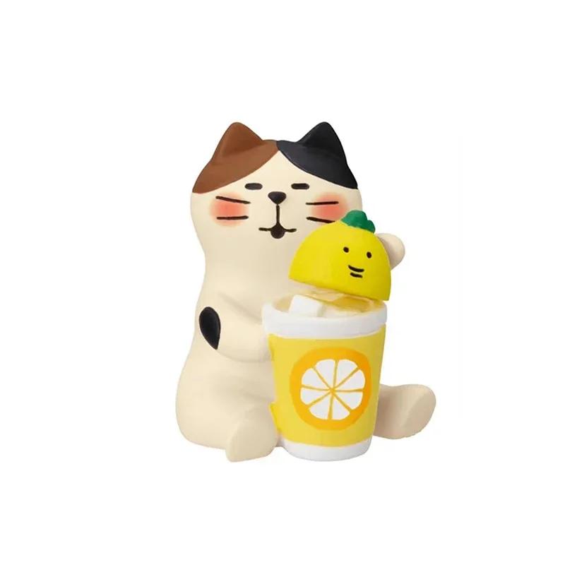 Japanese Groceries Lemon Cat Zakka Tide Play Gift Miniature INS Resin Crafts Small Decoration Scene Decoration Gift