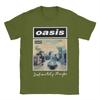 Oasi/s Rock Band    T Shirts Men Pure Cotton Fun T-Shirt Round Neck Minimalist Definitely  Tees Short Sleeve Tops Birthday Gift