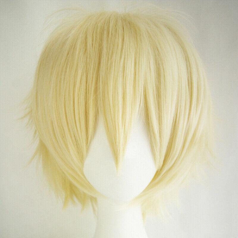 Women Men Anime Short Wig Cosplay Party Straight Hair Cosplay Full Wigs