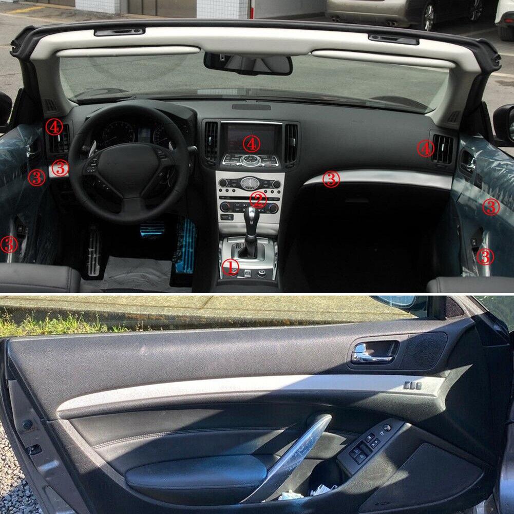 Pro Infiniti G37 kupé 2 dveře 5D Vzor karbonových vláken Interiér DIY Ozdobné nálepky