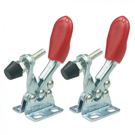 2PCS GH-201A Toggle Clamp Holding Capacity 27KG Quick-Release Hand Clip Tool
