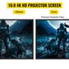 Tripod Projector Screen with Stand 90 Inch 16:9 4K HD Projection Screen Stand Wrinkle-Free Height Adjustable Portable Screen for Projector Indoor &
