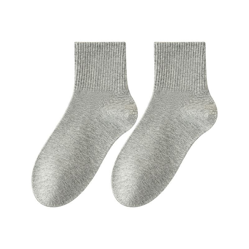 Socks Autumn Cotton Medium Tube Socks Antibacterial Deodorant Sweat-Absorbing Pure Cotton Socks Solid Color Cotton Casual Socks Socks