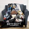 Anime DEATH NOTE Print Flannel Blanket High Quality Warm Comfortable Cover for All Seasons Perfect for Gifts Home Decor