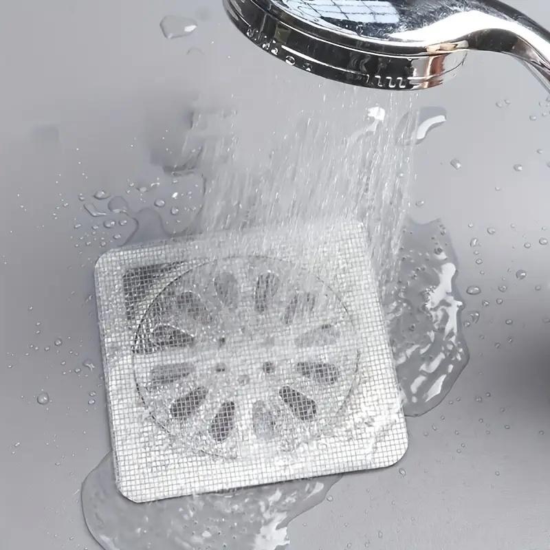 30-Pack Self-Adhesive Hair Catcher Drain Covers, Fine Mesh for Sink in Kitchen/Bath, Clog & Odor Prevention, No-Tool Installatio