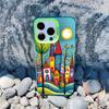 Colorful Forest Town Phone Case for Iphone 16 13 12 Pro Max 13 Mini 11 15 14 Pro Max Plus Fashion Laser Shockproof Back Cover
