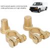 Battery Terminal, 1 Pair SAE To JIS Car Brass Battery Terminal Connector Positive Negative Top Post Battery Terminal for Auto Power Supply Prevent