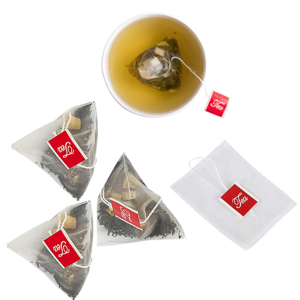 HCTOOL Tea Bag Draw-A-Line Tea Bags, Tea Bags, Cold Brew Tea, Triangular Corner Filter, Black Tea, Barley Tea, Coffee, Tea Strainer, Heat Resistant