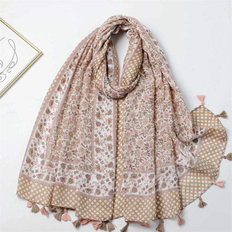 Winter Thick Garden Floral Viscose Scarf Women HIgh Quality Soft Shawls And Wraps Pashmina Stole Bufandas Muslim Sjaal 180*90Cm