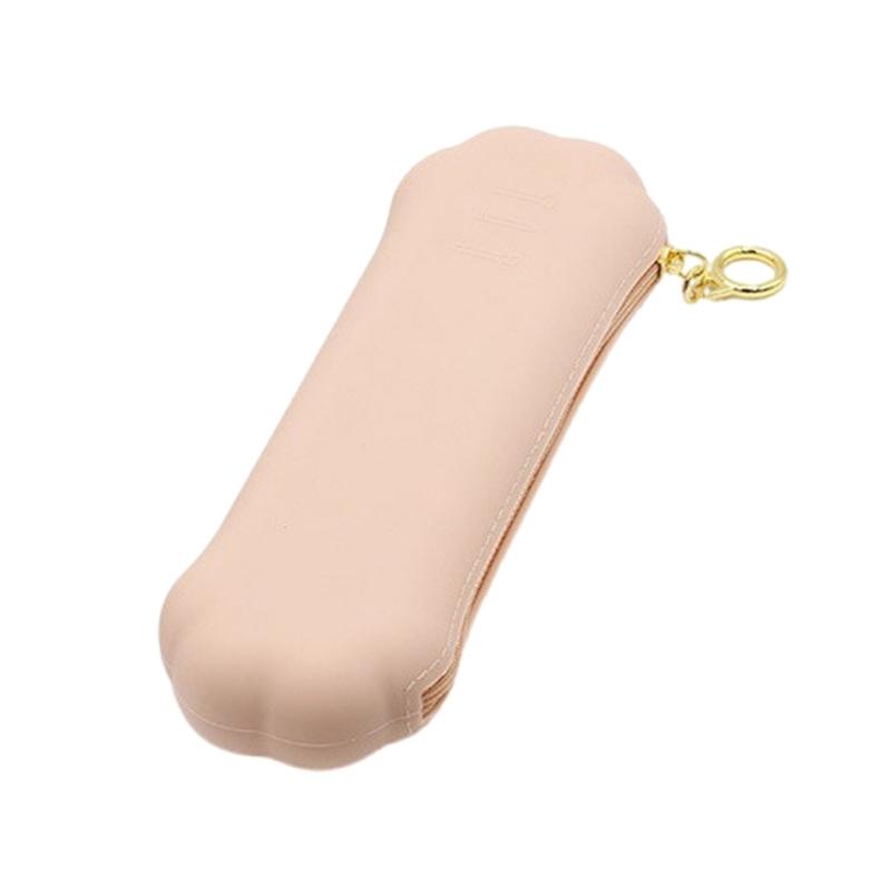 Travel Makeup Brush Holder,Silicone Trendy Portable Cosmetic Face Brushes Holder,Soft and Sleek-Makeup Tools Organizer