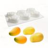 1pc Silicone Mango-Shaped Cake Mold with 6-Section Hollow Center & Smooth Edges - Reusable Baking Mold for DIY Mousse, Chocolate, Chiffon, Cheese