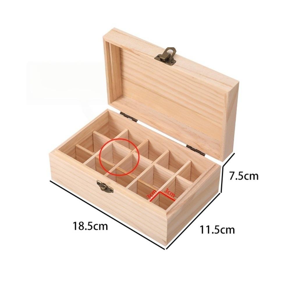 Durable Essential Oil Storage Box Wooden Essential Oil Organizer Aromatherapy Container  Travel Use
