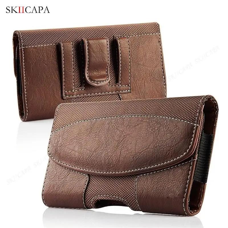 Etui na telefon, zaczep na pasek, etui na iPhone'a 16 15 14 13 Pro Max, Samsunga, Xiaomi, Huawei, telefon komórkowy, skórzana torba na talię, uniwersalne etui magnetyczne