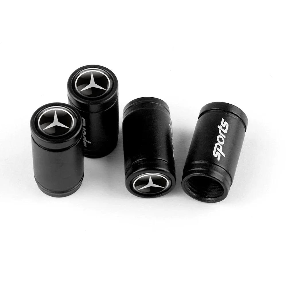 

C200 E200 New For Mercedes Benz 4pcs Metal Car Wheel Tire Valve Stem Caps Decor Dustproof for Mercedes Benz AMG A B C D M S R G