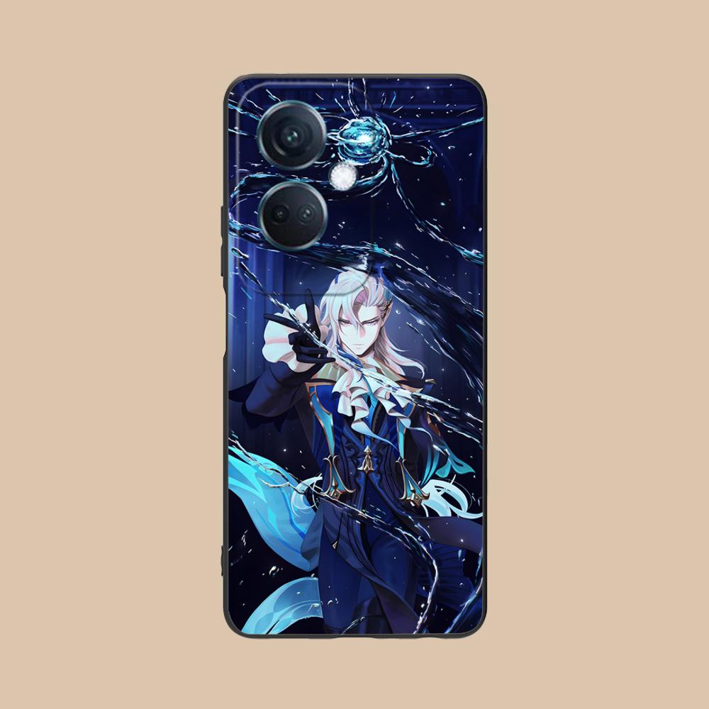 Game GI Neuvillette Matte TPU Mobile Phone Case for OPPO Reno 14 13 12 11 10 9 8 7 6 5 F T Pro 5G Colorful Printing Cover