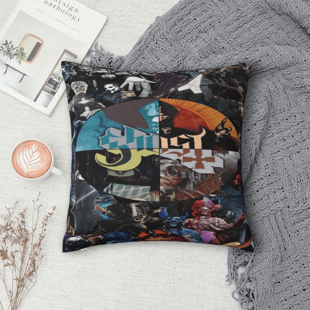 Home Decoration Ghost Rock Metal Band Pillowcase Accessories Pillow Cover Square Multi-Size