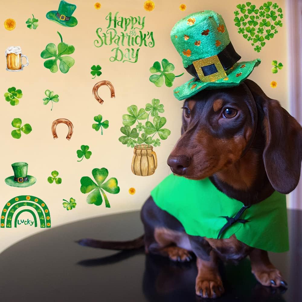 192 PCS 16 Sheets St Patricks Day Decorations Holiday Spring Window Clings - St. Patrick's Day Window Clings Decor Stickers Decals for Glass Window