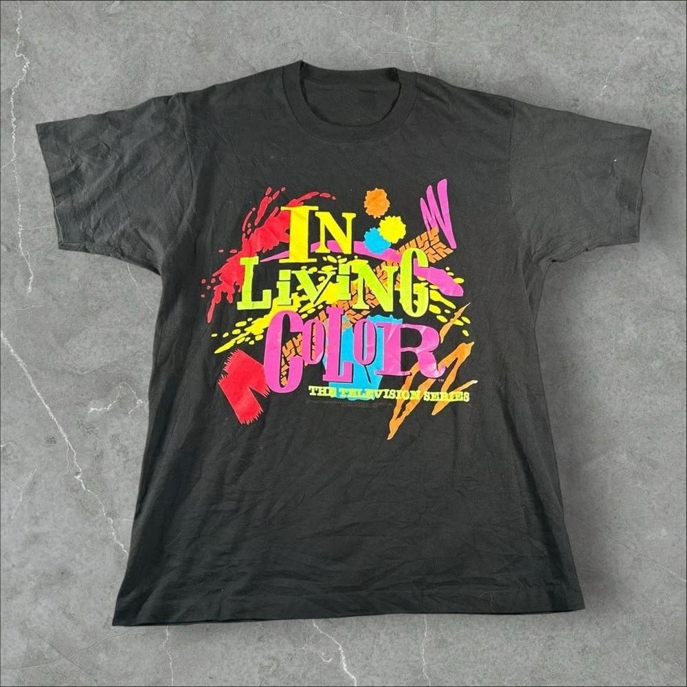 

LIVING COLOUR - The Television Series T Shirt Unisex Black S-5XL ND1559 Unisex T-Shirt XXXL
