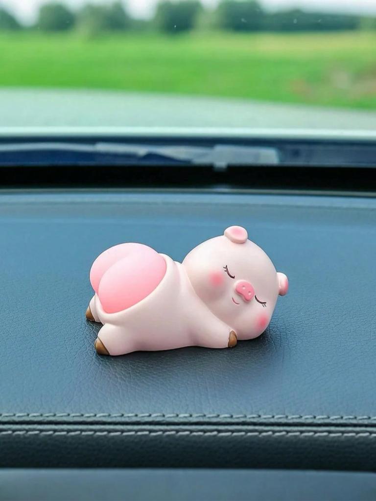 Cute Squishy Butt Cat Car Ornament – Adorable Sleeping Kitten Dashboard Decor