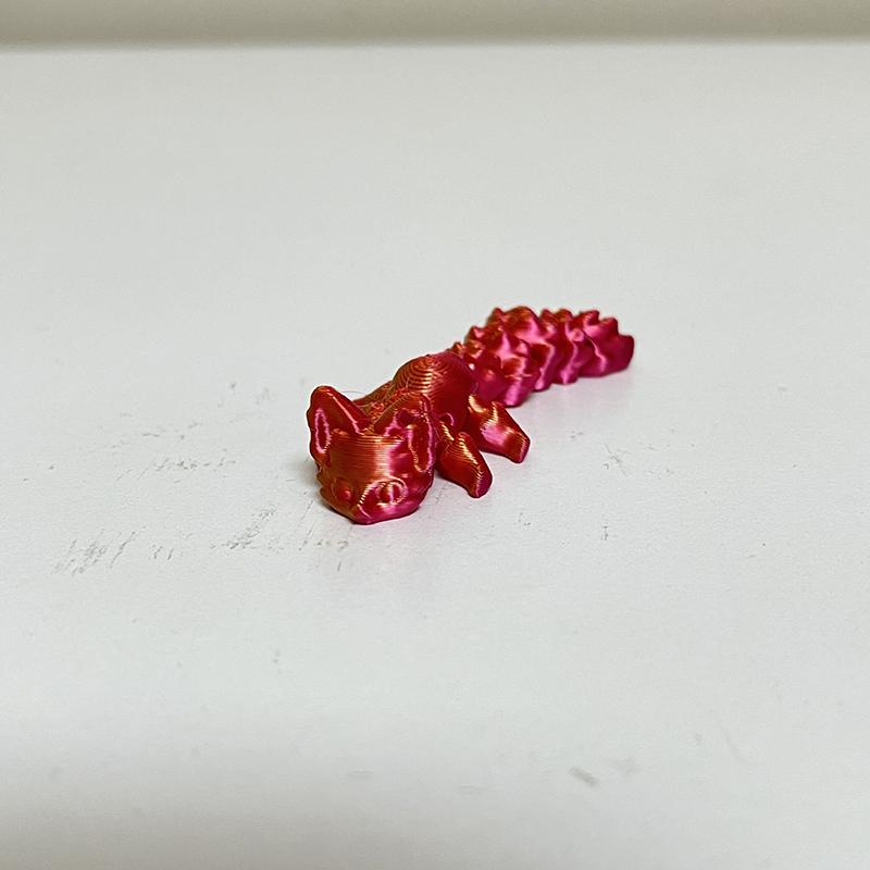 Compact Movable 3D Fox Keychain 3D Printed Colorful Articulating Keychain Toy Action Figure Collectible Desk Ornament Gifts