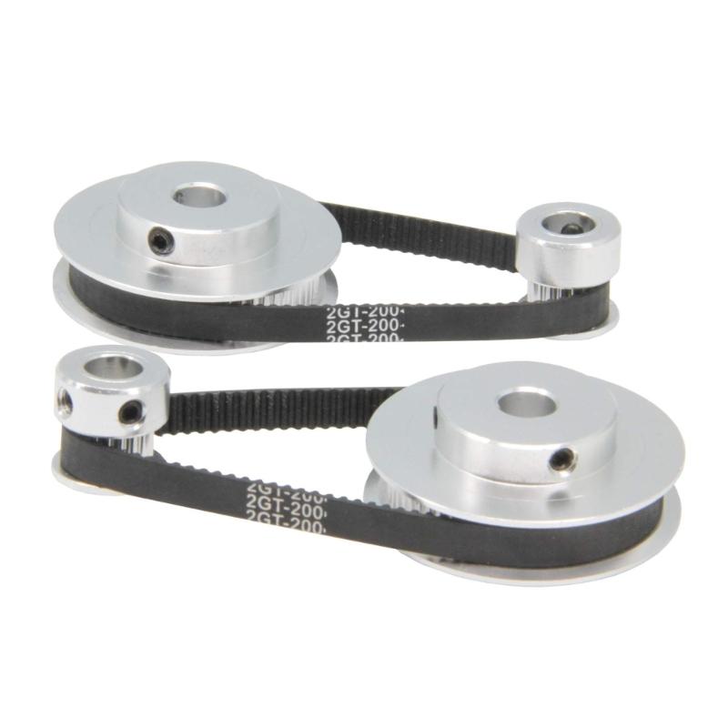

GT2 Synchronous Wheel 20&60 Teeth 5mm Bore Aluminum Timing Pulley with 2PCS 200mm Width 6mm Belt for Milling Machine 1