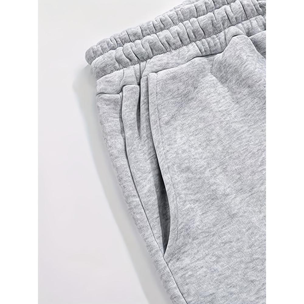 Men's Two Piece Casual Suit with Printed Drawstring Hoodie and Matching Drawstring Sweatpants, Suitable for Traveling