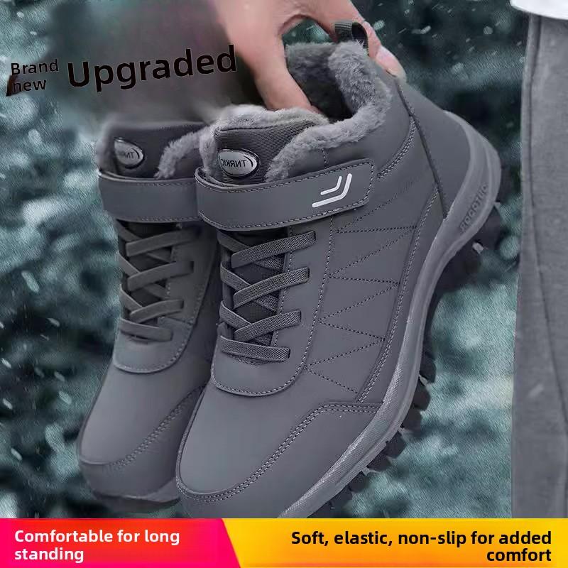 

Men s Outdoor Sports Cotton oes Winter Fce Lined High Top Thi Bot Climbing Casual Warm Boots 39