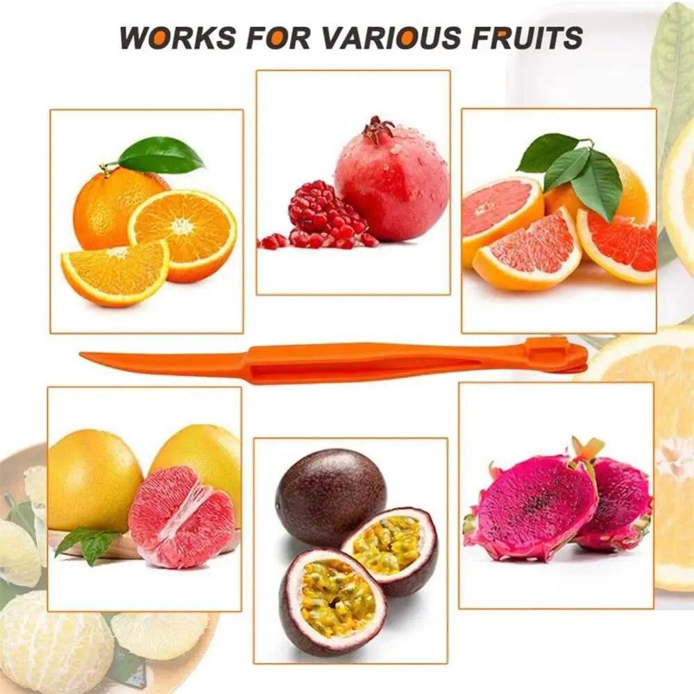 Dispozitiv de îndepărtare a pielii de portocaliu Instrument de bucătărie din plastic rezistent la abraziune Dispozitiv de tăiat piele de portocaliu portabil 1 buc Accesorii de bucătărie Deschizător de portocale Seif