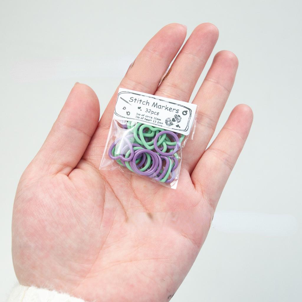 Colorful Metal Marker Button Stick Marker Circular Heart Shaped Marker Button Sweater Knitting Tool DIY