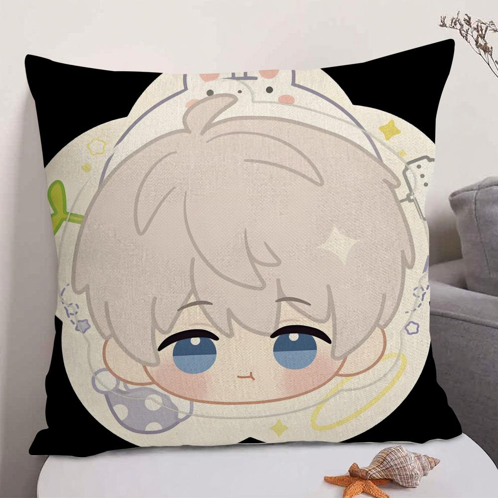 Game LLove And Deepspace Cushion Cover Natural Linen Organic Fabric DoubleSided Printing Sofa Home Decor Gift Pillow Case