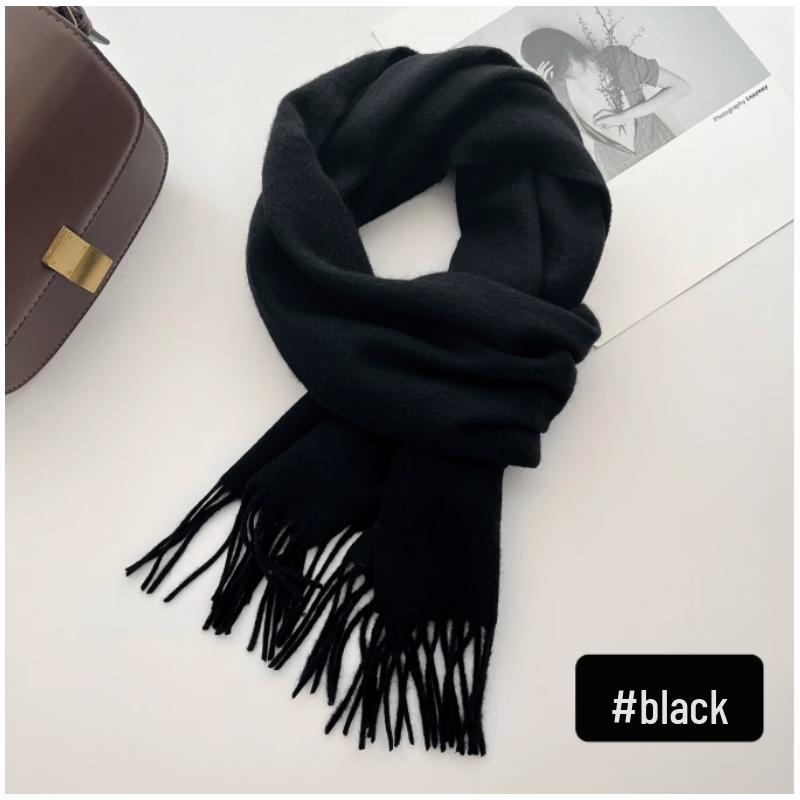 Autumn/Winter 100% Wool Solid Scarf Shawl