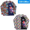 Super Mario Boys Rash Guard Full Pattern Swimsuit Swimming Supplies Swimwear 582 110cm Black