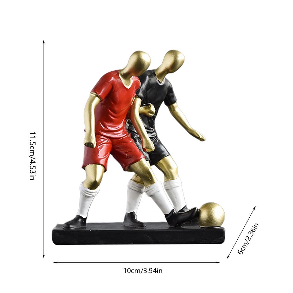 Soccer Team Figurine Resin Football Player Figurine Miniature Football Boys Model Home Art Football Decoration For Wine Cabinet