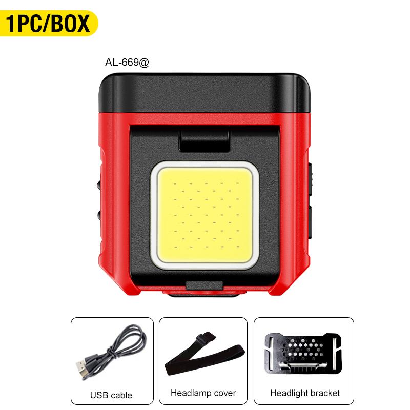 

Strong light ultra bright head mounted ultra long endurance night fishing bait light fishing special headlight sensor cap clip b Red