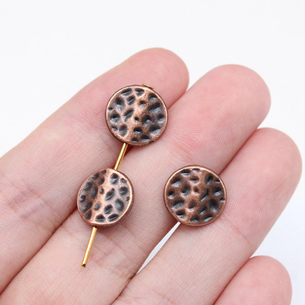Twisted-Pattern Small-Hole Spacer Beads Mini Antique Bronze Silver Jewelry Making String Beads Separator