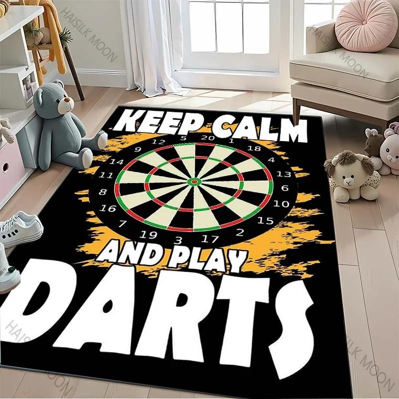 3D HD Dart Target Print Carpet! Bedroom Living Room Office Non-Slip Four Seasons Available Rug Multi-Sizes Non-Slip Fast Arrival