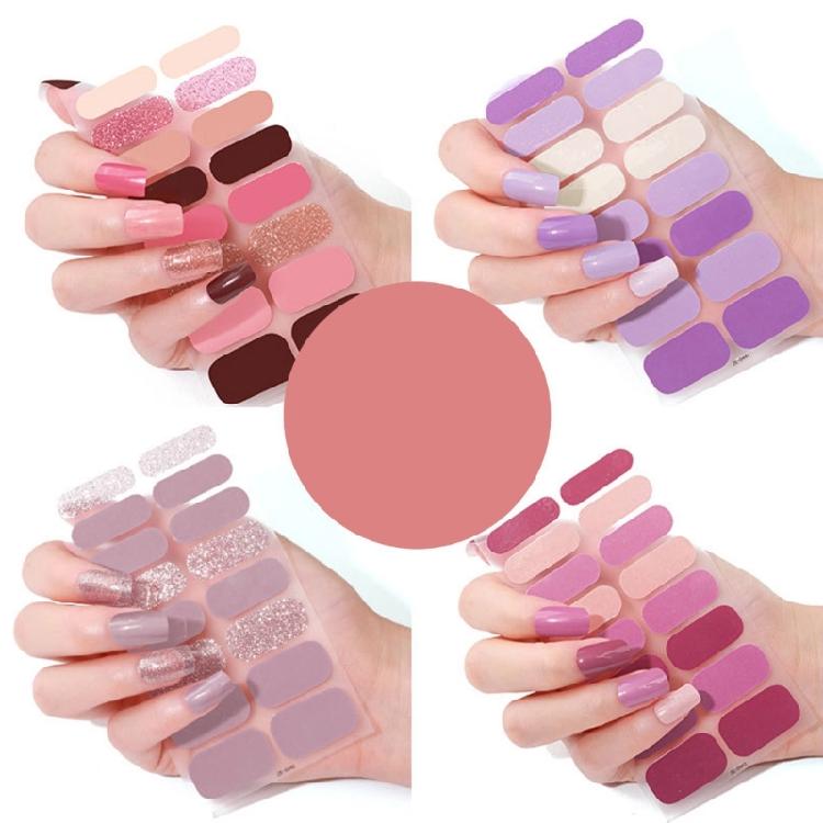 16 Strips Nail Polish Sticker Nail Strips Nail Stickers Summer Nail Polish