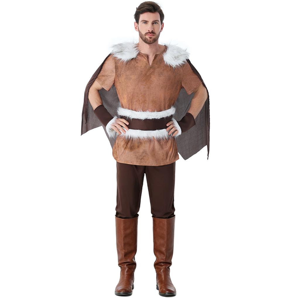 Cosplay Halloween Adult Costume Viking cosplay Medieval Stage Costume, Viking Warrior Suit