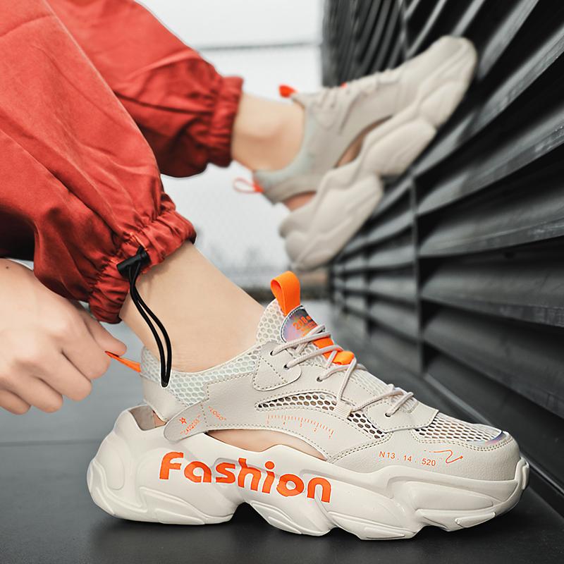 Men Sport Sandals Summer Women Beach Shoes White School Students Sneakers Couple Shoes Breathable Large Size